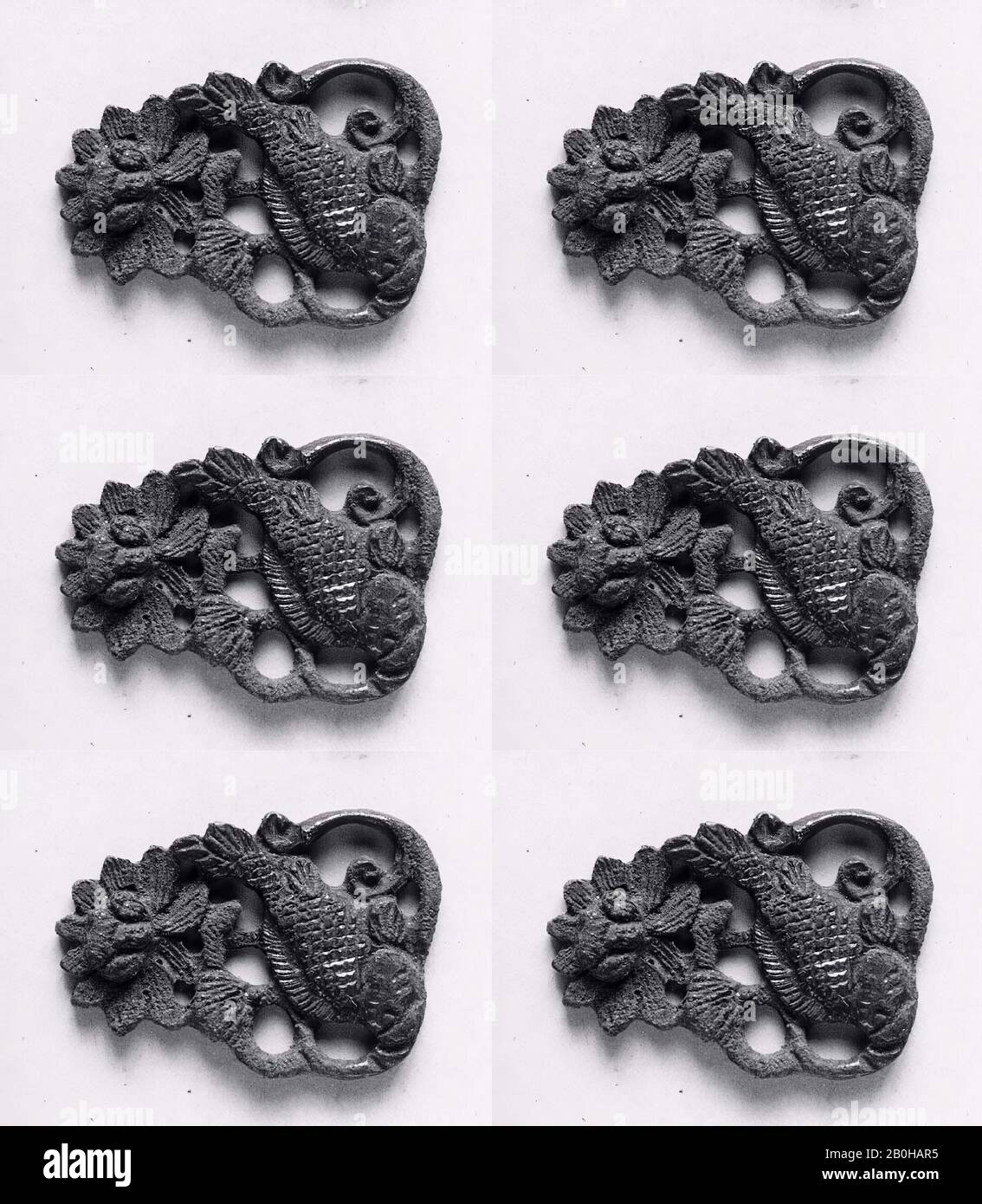 Schmuck, Korea, Goryeo-Dynastie (918-1392), Kultur: Korea, Silber, H. 11/16 Zoll (1,7 cm); W. 15/16 Zoll (2,4 cm), Schmuck Stockfoto