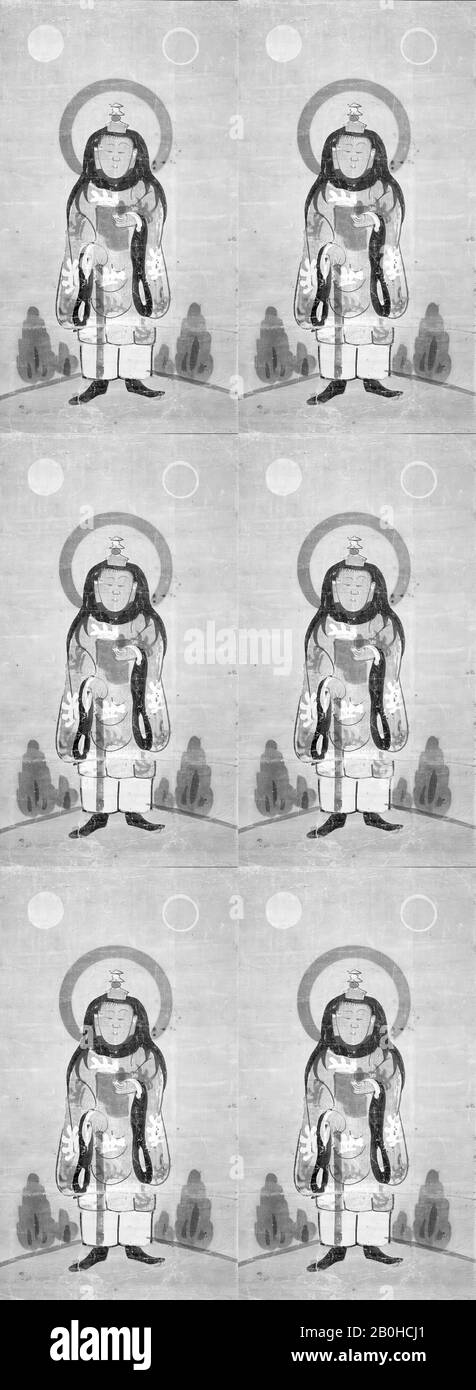 Ōtsu-e von Uhō Dōji, Japan, Edo-Zeit (1615-1868), Datum 17. Jahrhundert, Japan, Hängende Schriftrolle; Tinte, Farbe und Holzblockdruck auf Papier, Bild: 13 3/8 x 7 1/2 Zoll. (34 x 19,1 cm), Gesamt: 22 1/8 x 11 7/16 Zoll (56,2 x 29,1 cm), Gemälde Stockfoto