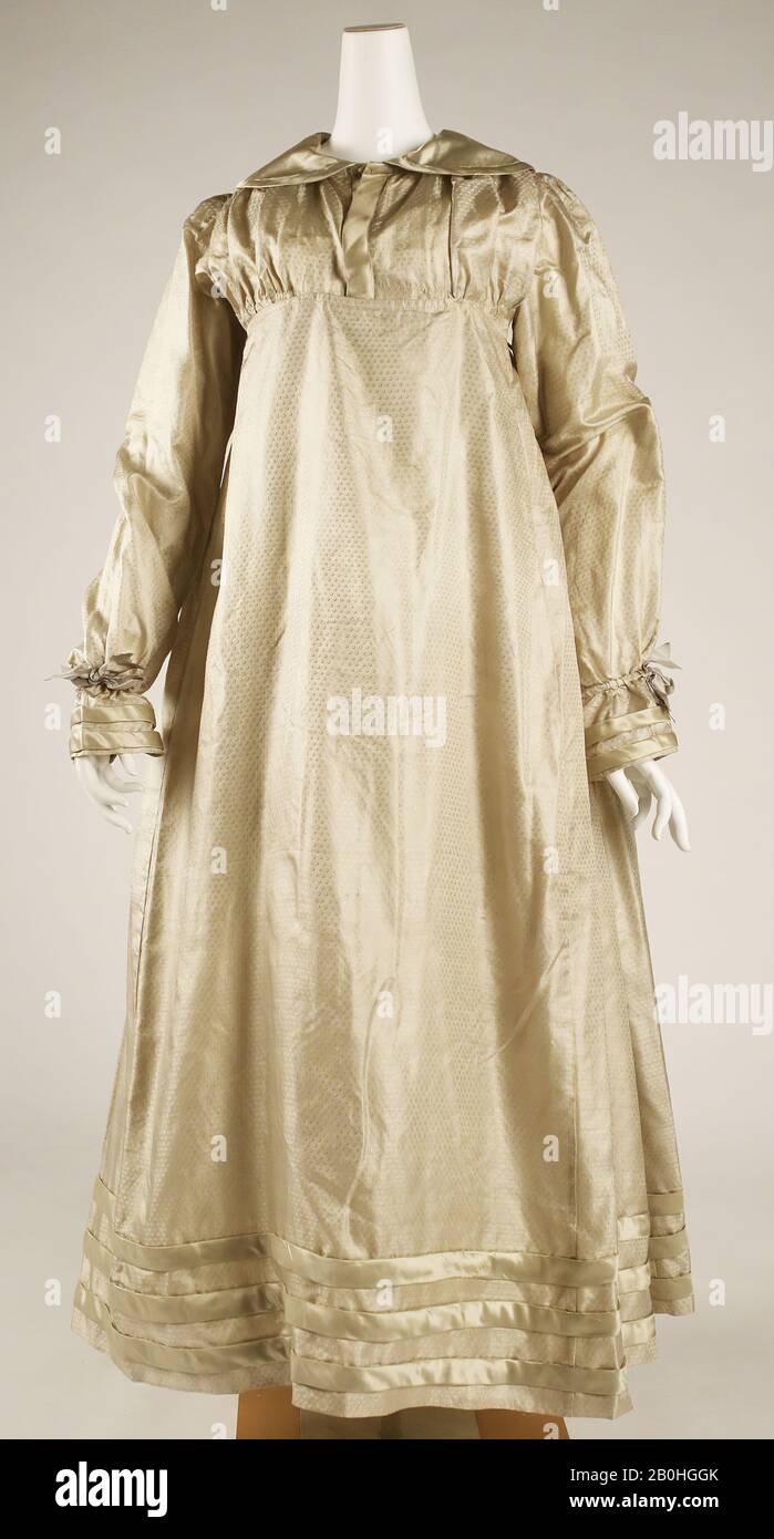 Kleid, amerikanisch, ca. 1800, amerikanisch, Seide Stockfoto