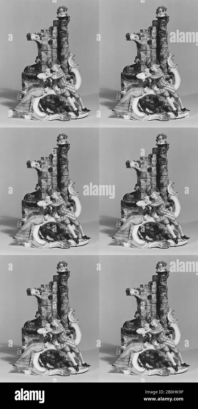 Nymphenburger Porzellanmanufaktur, Liebe inmitten der Ruine, Deutsch, Nymphenburg, Nymphenburger Porzellanmanufaktur (deutsch, 1747-heute), Ca. 176, Deutsch, Nymphenburg, Hartpaste Porzellan, 11 1/4 × 7 3/4 Zoll. (28,6 × 19,7 cm), Ceramics-Porzellan Stockfoto