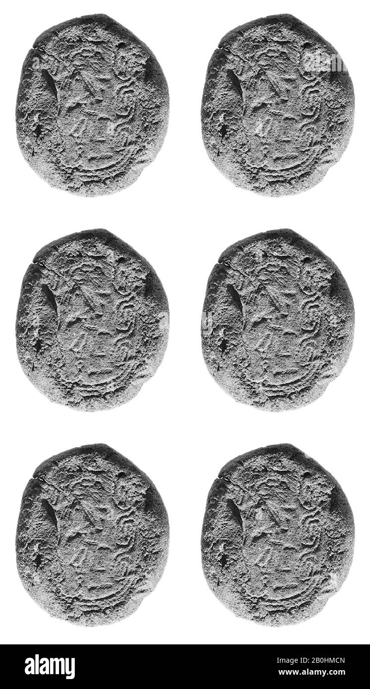 Sealing, Reich der Mitte, Dynastie 12-13, ca. 1981-1640 v. Chr., Aus Ägypten, Memphite Region, Lisht North, Friedhof, 1920-22, Clay, h. 2,7 cm; w. 2,3 cm Stockfoto