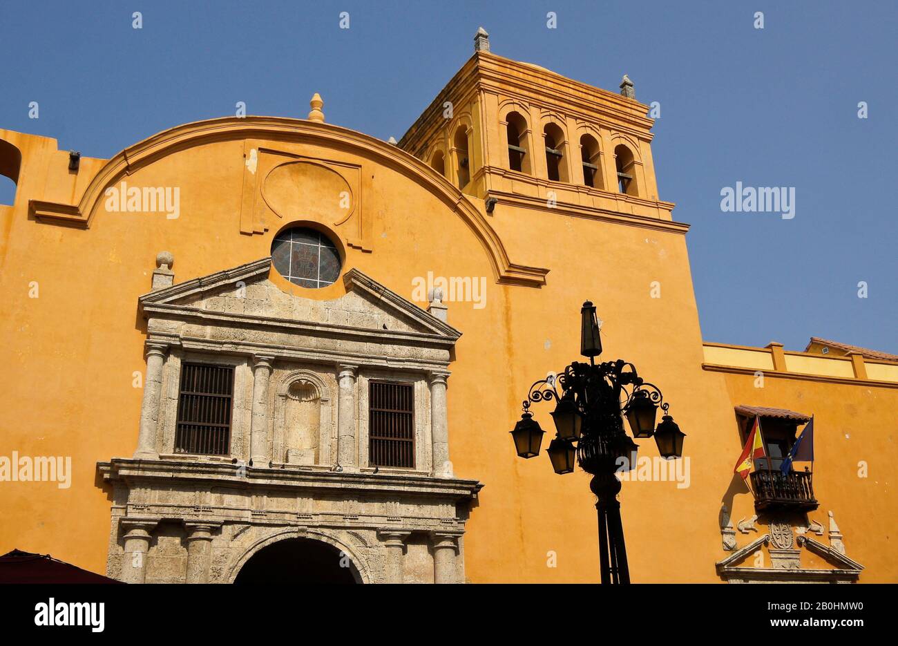 Kathedrale von Santo Domingo innerhalb der ummauerten Stadt (Las Murallas) von Cartagena, Kolumbien Stockfoto