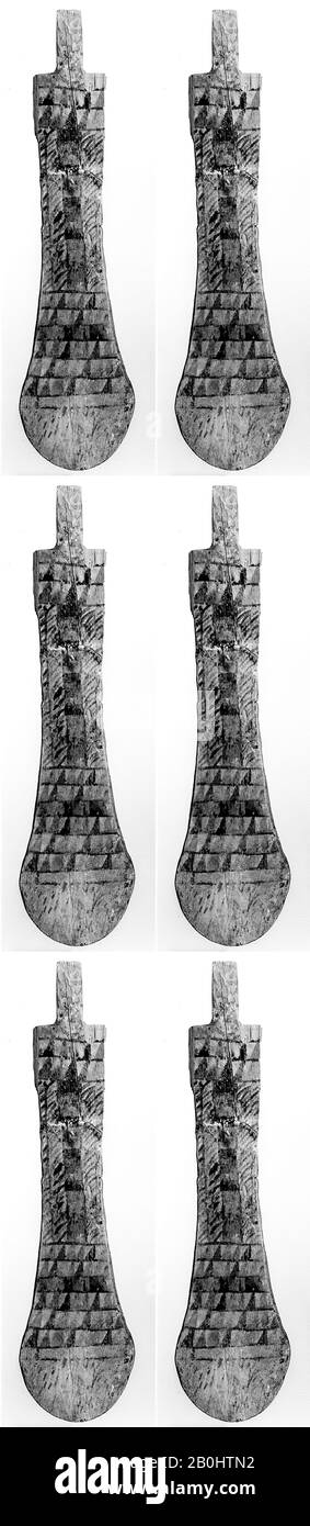 Paddelpuppe, Reich der Mitte, Dynastie 11, ca. 2030-1981 v. Chr., Aus Ägypten, Oberägypten, Theben, Asasif, 1929-30, Holz, Farbe, H. 22 cm (8 11/16 in Stockfoto