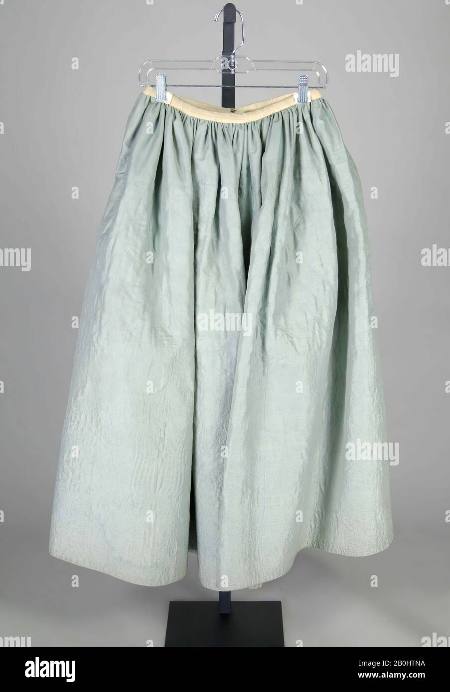 Petticoat, amerikanische Küche, viertes Viertel des 18. Jahrhunderts, amerikanische Küche, Seide, Baumwolle Stockfoto