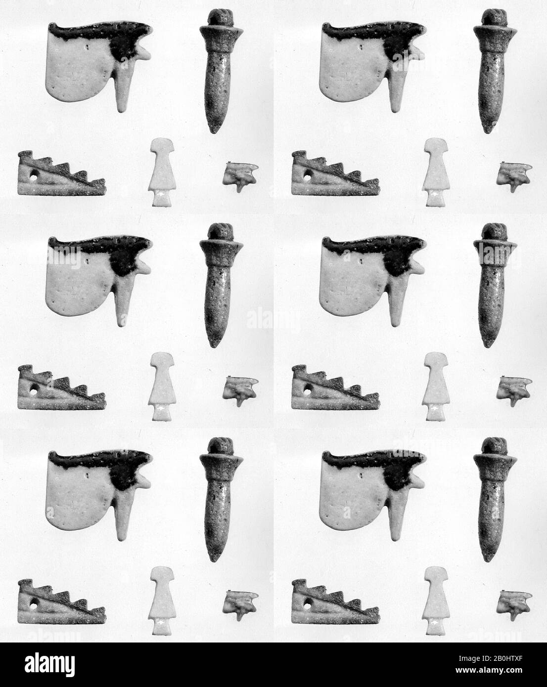 Schritt Amulet, ptolemäische Periode, Datum 306-30 v. Chr., Aus Ägypten, Oberägypten, Theben, Asasif, Faience, L. 2 cm (13-16 in Stockfoto