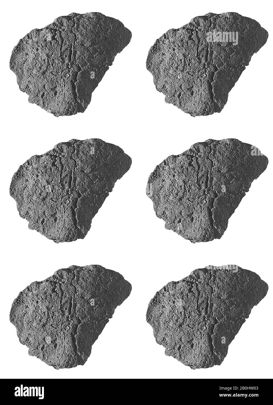 Siegelfragment, Mittleres Königreich, Dynastie 12-13, ca. 2030-1640 v. Chr., Aus Ägypten, Memphite Region, Lisht South, südlich des Grabes von Imhotep, nördlich der königlichen Autobahn, 1930-31, Clay (unbefeuert) Stockfoto