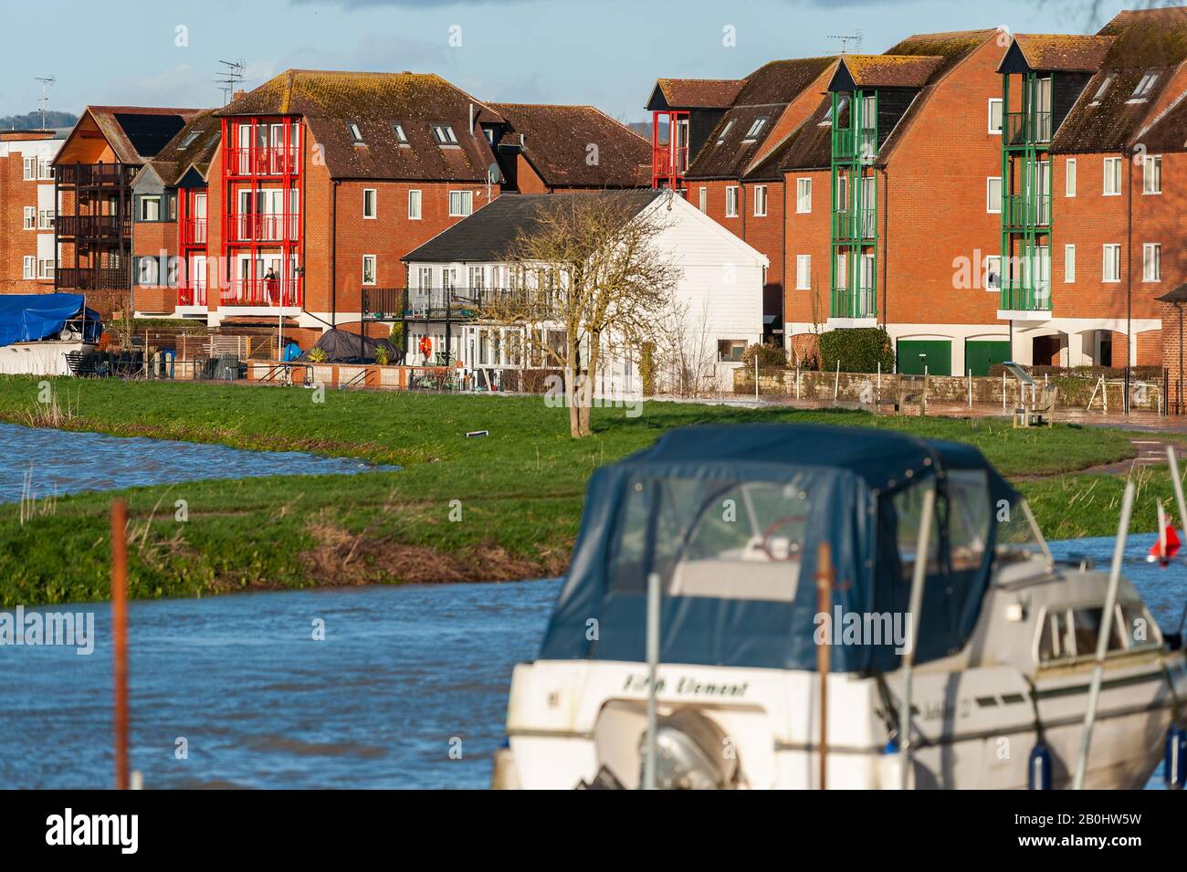 Tewksbury Winter Floods, Ende 2019. Stockfoto