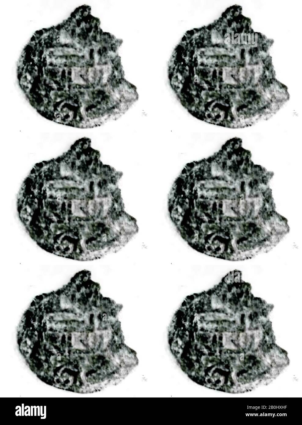 Münze, 8. - 19. Jahrhundert ausgegraben, im Iran, in Nishapur, Kupfer, Münzen Stockfoto