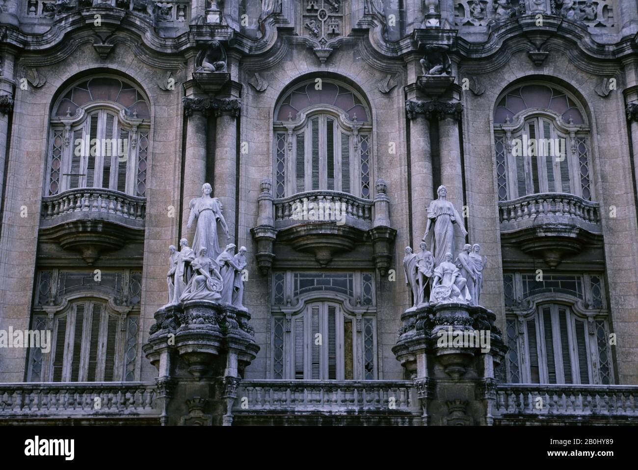 KUBA, HAVANNA, GROSSES THEATER VON HAVANNA, DETAILS Stockfoto