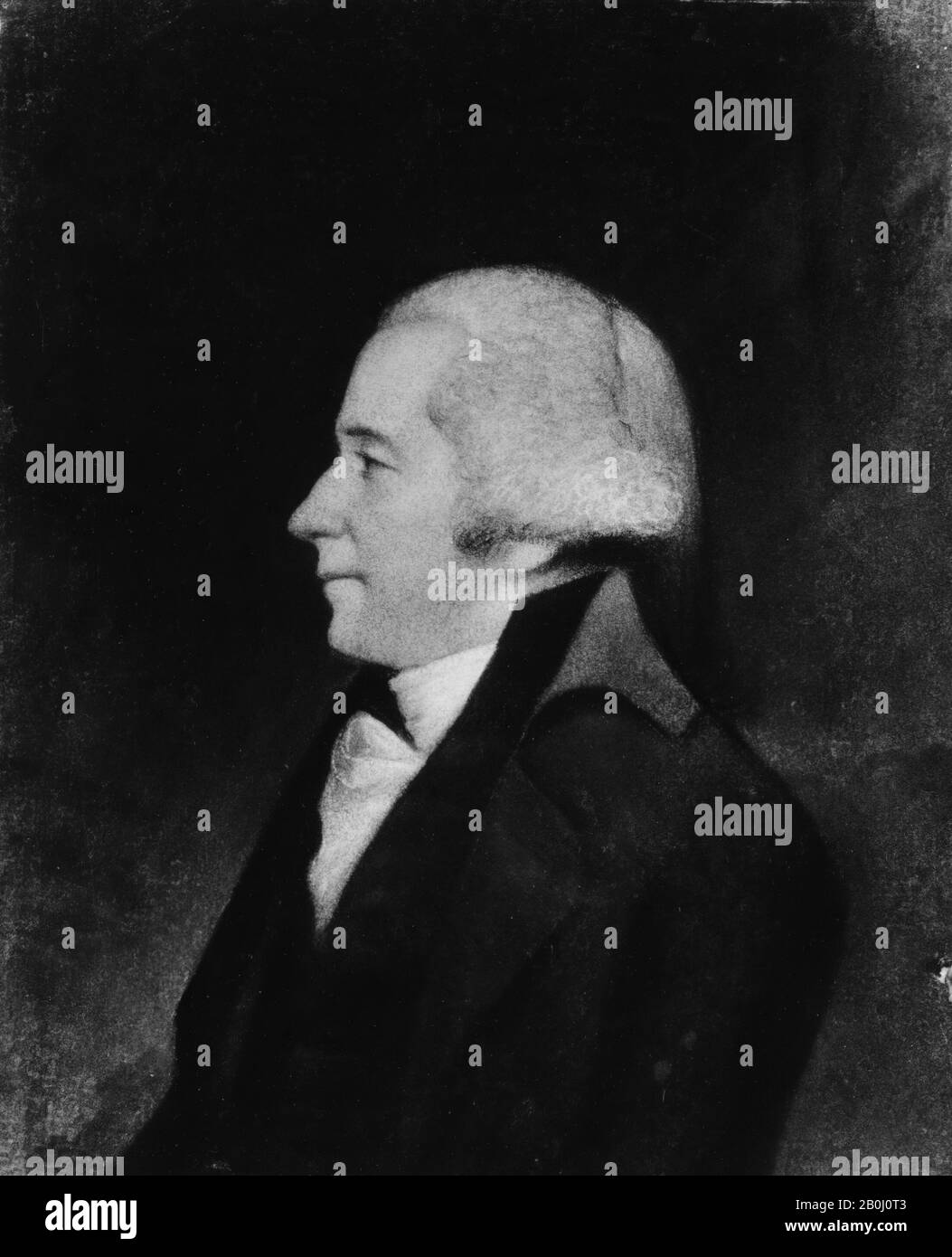 James Sharples, Alexander Hamilton, Amerikaner, Schrieb James Sharples (ca. 1751-1811), Möglicherweise Ellen Wallace Sharples (1769er-1849), ca. 1796, amerikanisch, Pastell auf entbeintem (inzwischen oxidiertem) Laidpapier, 9 3/8 x 7 5/16 Zoll (23,8 x 18,6 cm), Zeichnungen Stockfoto