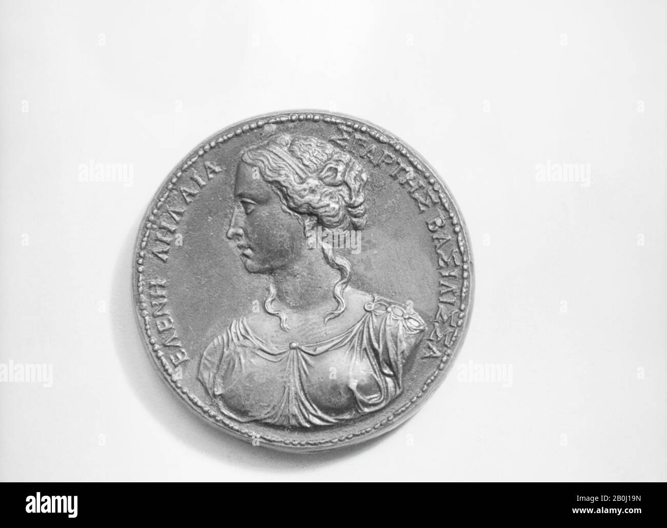 Helen of Sparta, Italienisch, 16. Jahrhundert, Italienisch, Bronze, Durchmesser: 1 7/8 Zoll (48 mm), Medaillen und Plaketten Stockfoto