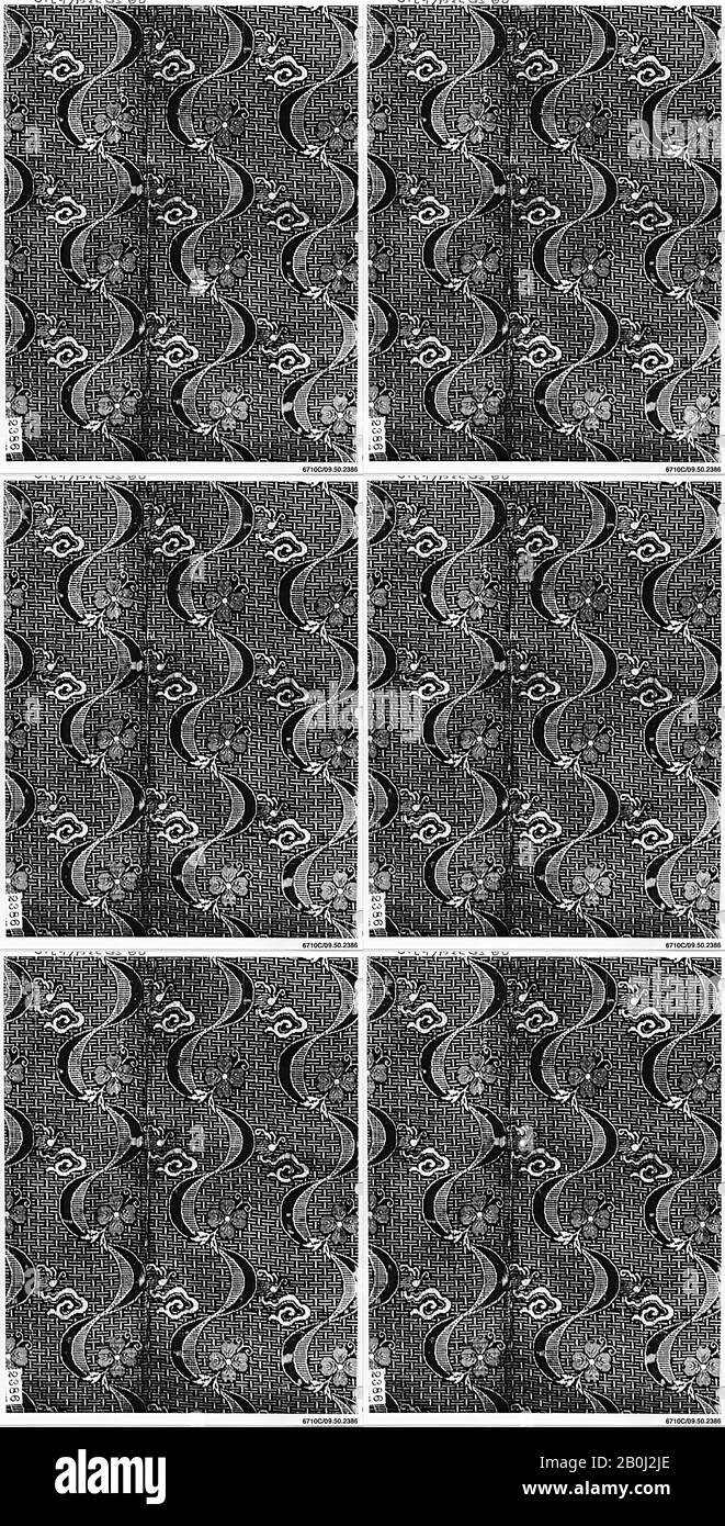 Stück, Japan, 19. Jahrhundert, Japan, Seide, 9 1/2 x 7 1/4 Zoll (24,13 x 18,41 cm), Textil-Woven Stockfoto