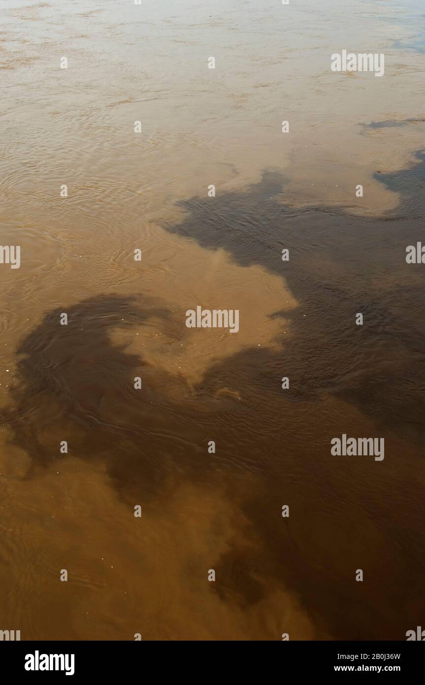 PERU, AMAZONAS-FLUSSBECKEN, IN DER NÄHE VON IQUITOS, ZUSAMMENFLUSS DES FLUSSES MARANON UND DES FLUSSES CHOROYACU Stockfoto