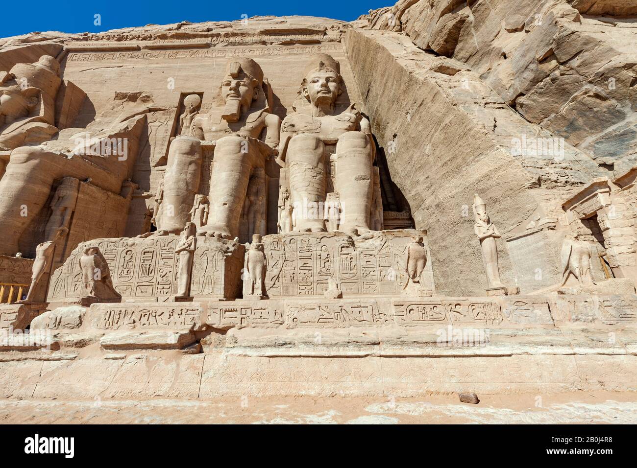 Der große Tempel von Abu Simbel Stockfoto