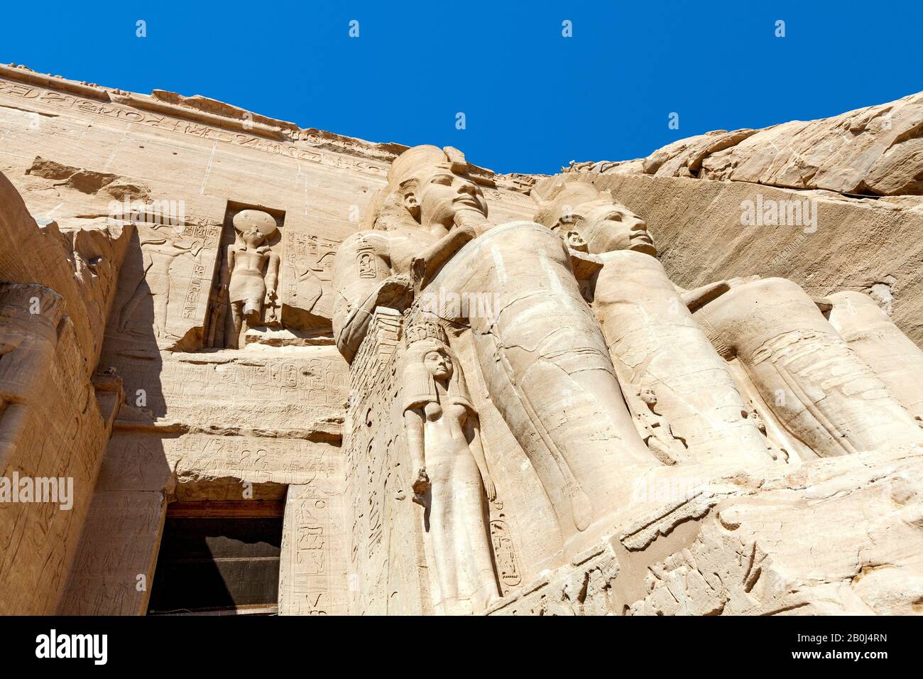 Der große Tempel von Abu Simbel Stockfoto