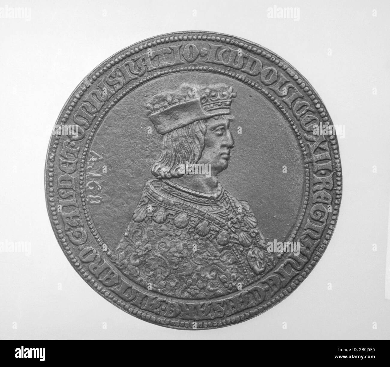 Louis XII und Anne aus der Bretagne, Europäer, 17. Jahrhundert, Europäer, Bronze, Durchmesser: 53 mm, Medaillen und Plaketten Stockfoto