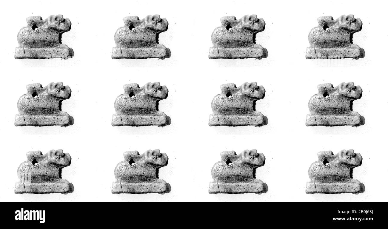 RAM amulet, Spätzeit, Dynastie 26-30, 664-332 v. Chr., Aus Ägypten, Faience, H. 1,4 cm; L. 2 cm Stockfoto