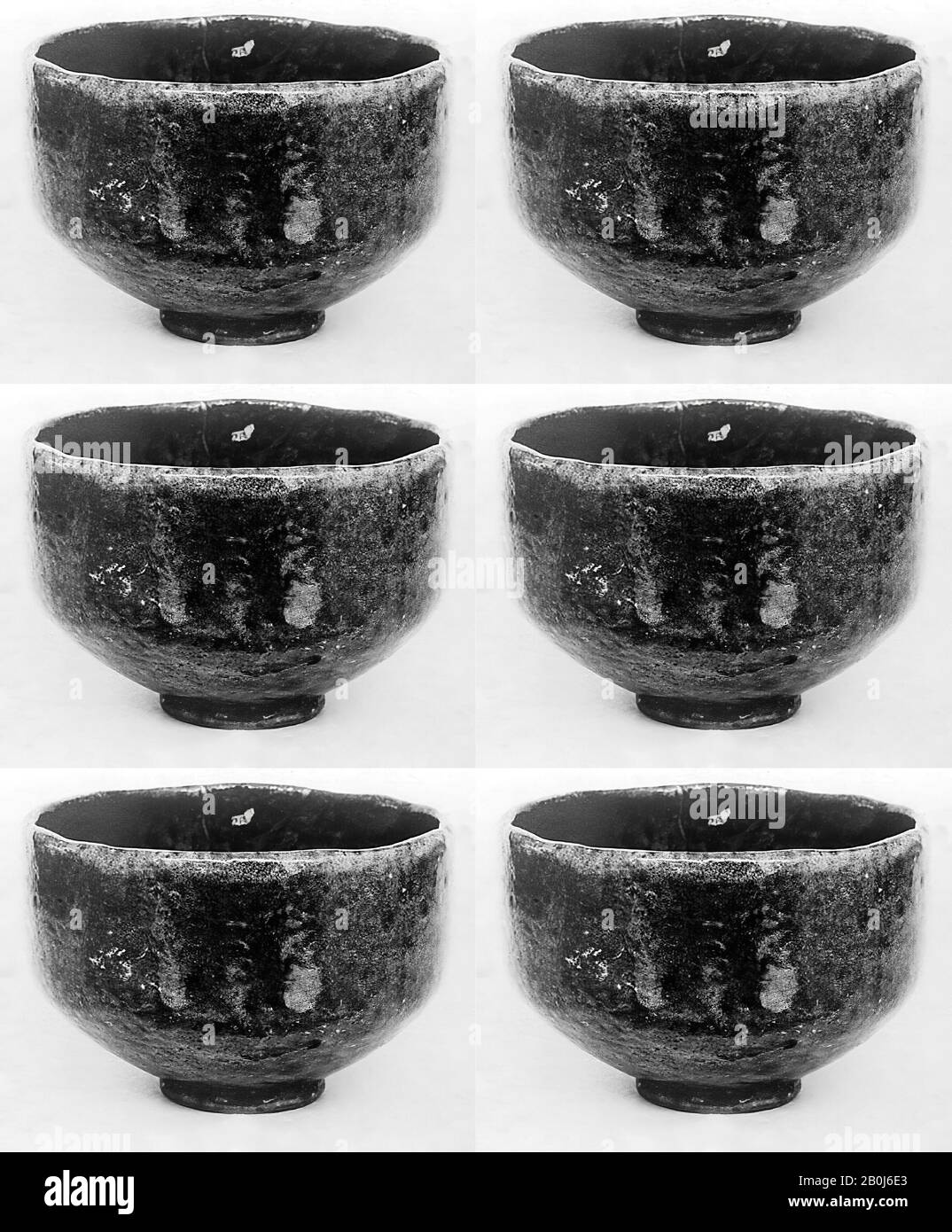 Schüssel, Japan, Edo-Zeit (1615-1868), Datum 18. Jahrhundert, Japan, Knistert und gesichtet Raku (Raku Ware), Diam. 5 Zoll (12,7 cm), Keramik Stockfoto