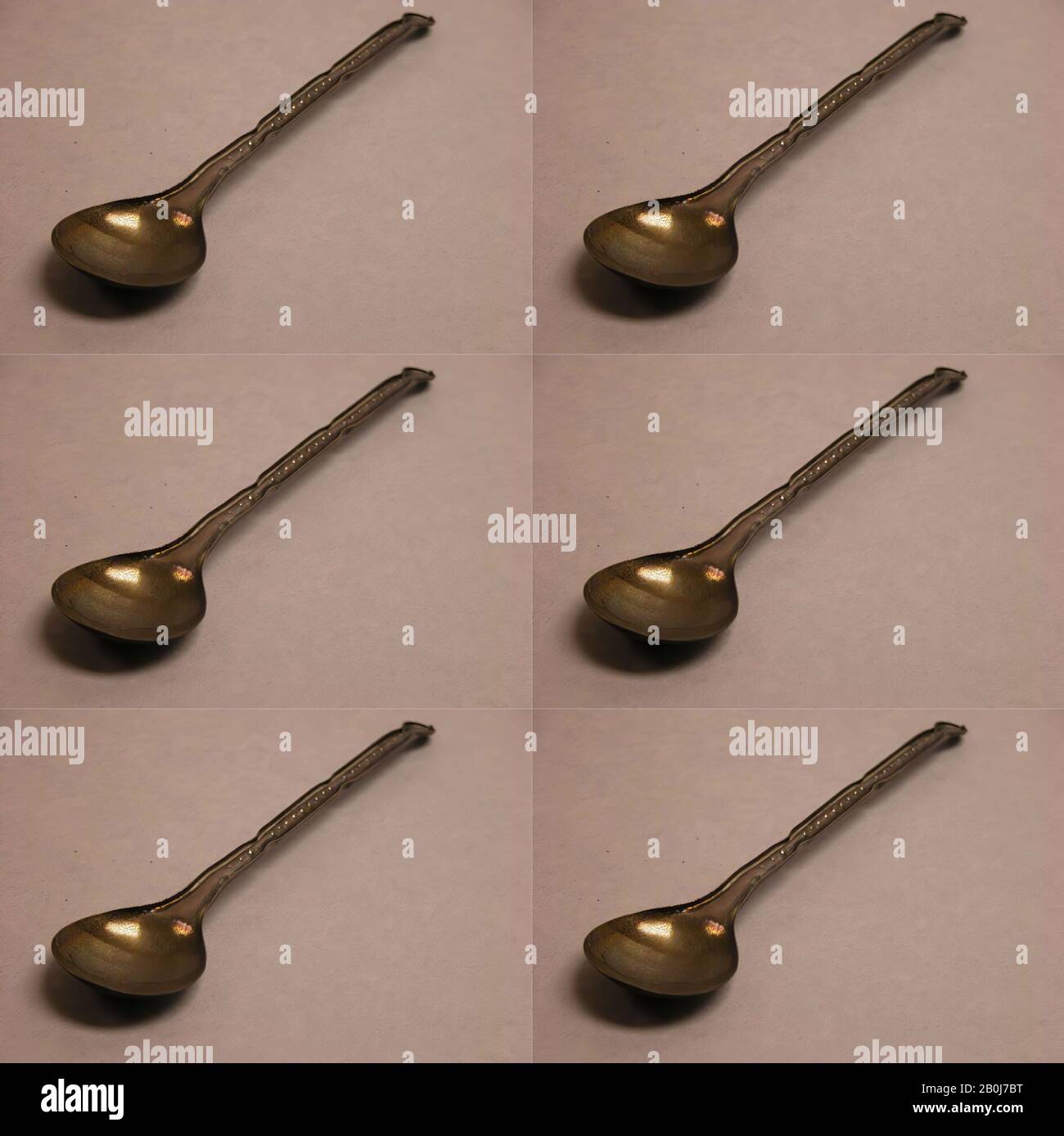 Spoon, Japan, 19. Jahrhundert, Japan, Silber, L. 6 1/2 Zoll (16,5 cm), Metallarbeiten Stockfoto