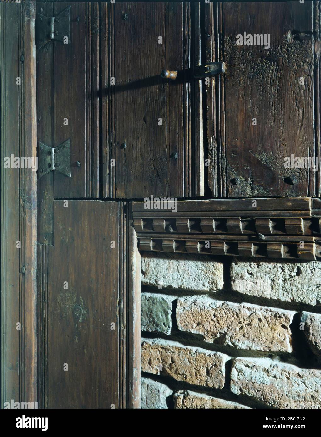 Zimmer vom hart House, Ipswich, Massachusetts, amerikanische Küche, 1680, Hergestellt in Ipswich, Massachusetts, Vereinigte Staaten, amerikanische Küche, Holz, Eiche, Kiefer, Abmessungen nicht verfügbar, Architektur Stockfoto