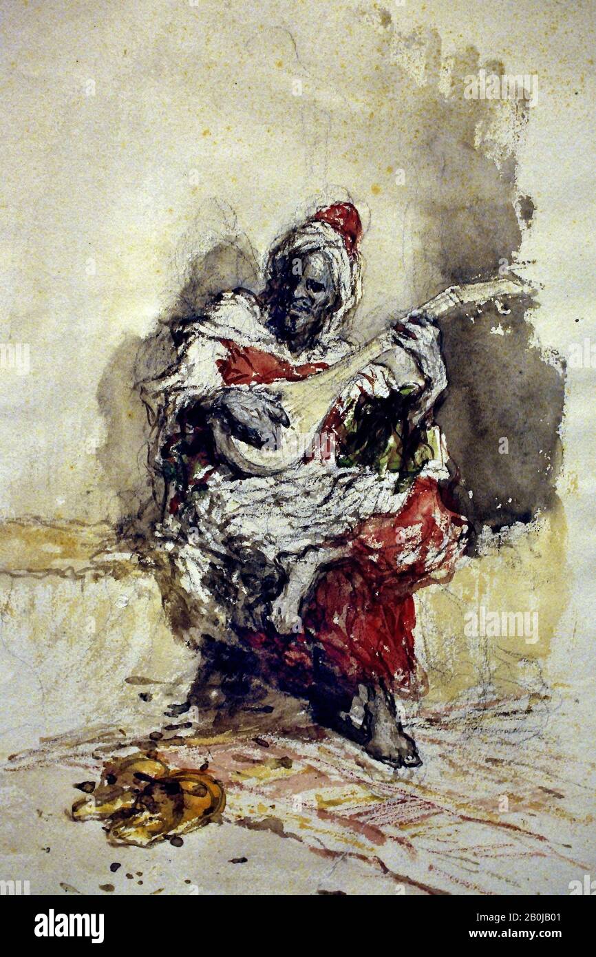 Musiker, Musik, 1870 von Francisco Lameyer, Spanien, Spanisch, Stockfoto