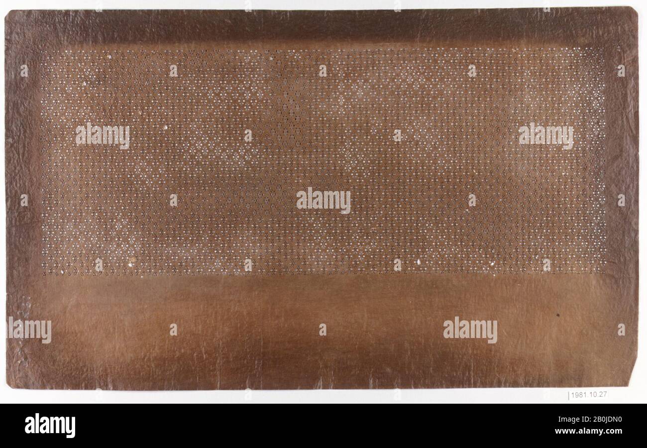 Schablone, Japan, Edo-Zeit (1615-1868), Datum 19. Jahrhundert, Japan, Papier, 16 1/4 x 10 1/2 Zoll. (41,3 x 26,7 cm), Schablonen Stockfoto