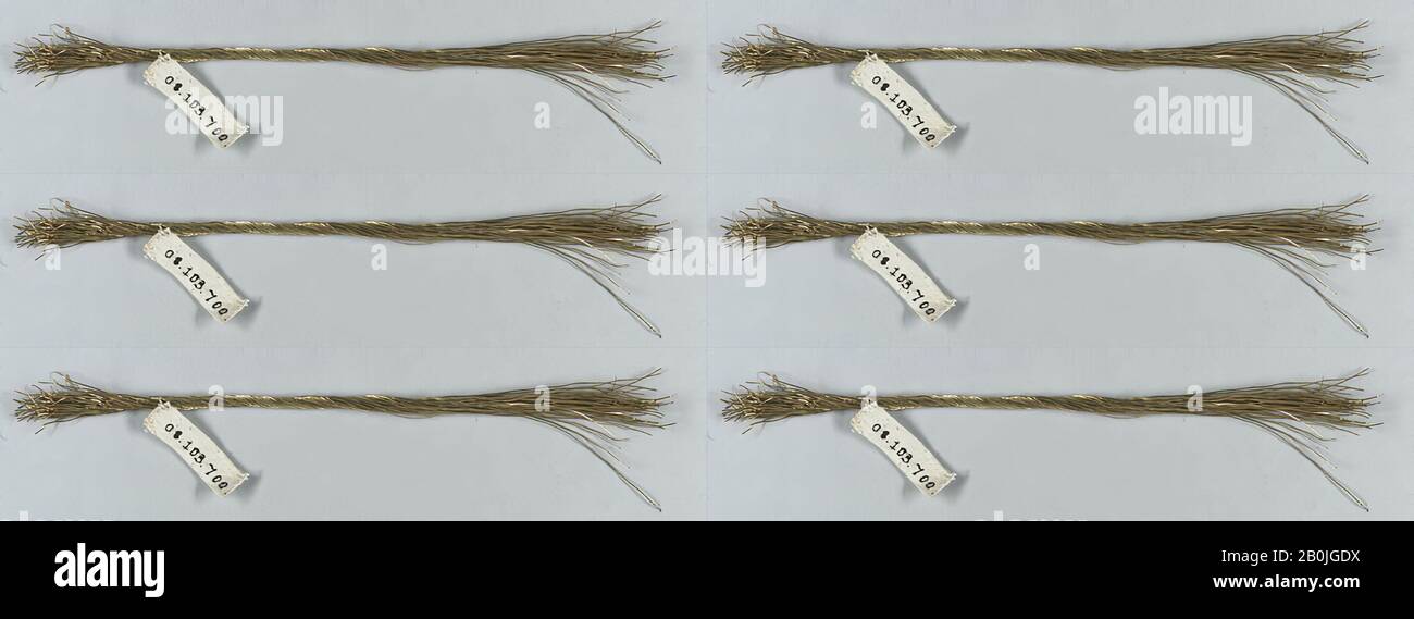 Kordel, wahrscheinlich europäisch, 17. Bis 18. Jahrhundert, wahrscheinlich europäisch, Tinsel und Metallfaden, Textil-Besatz Stockfoto