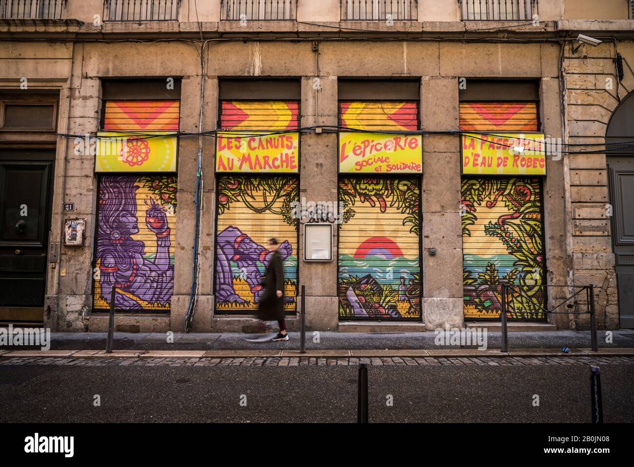 Französische Straßenkunst Stockfoto