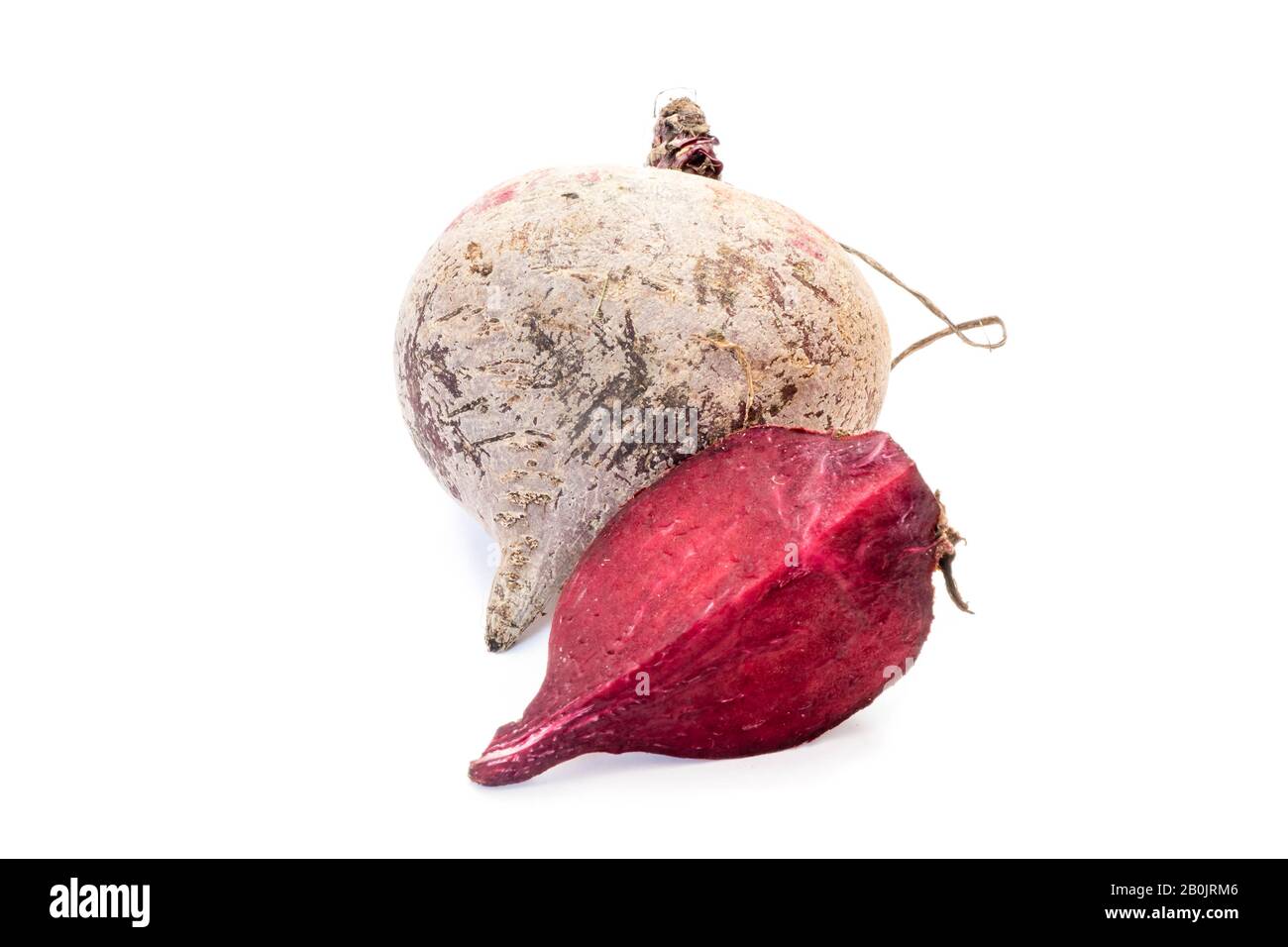 Rote Beete isoliert auf weißem Hintergrund Stockfoto