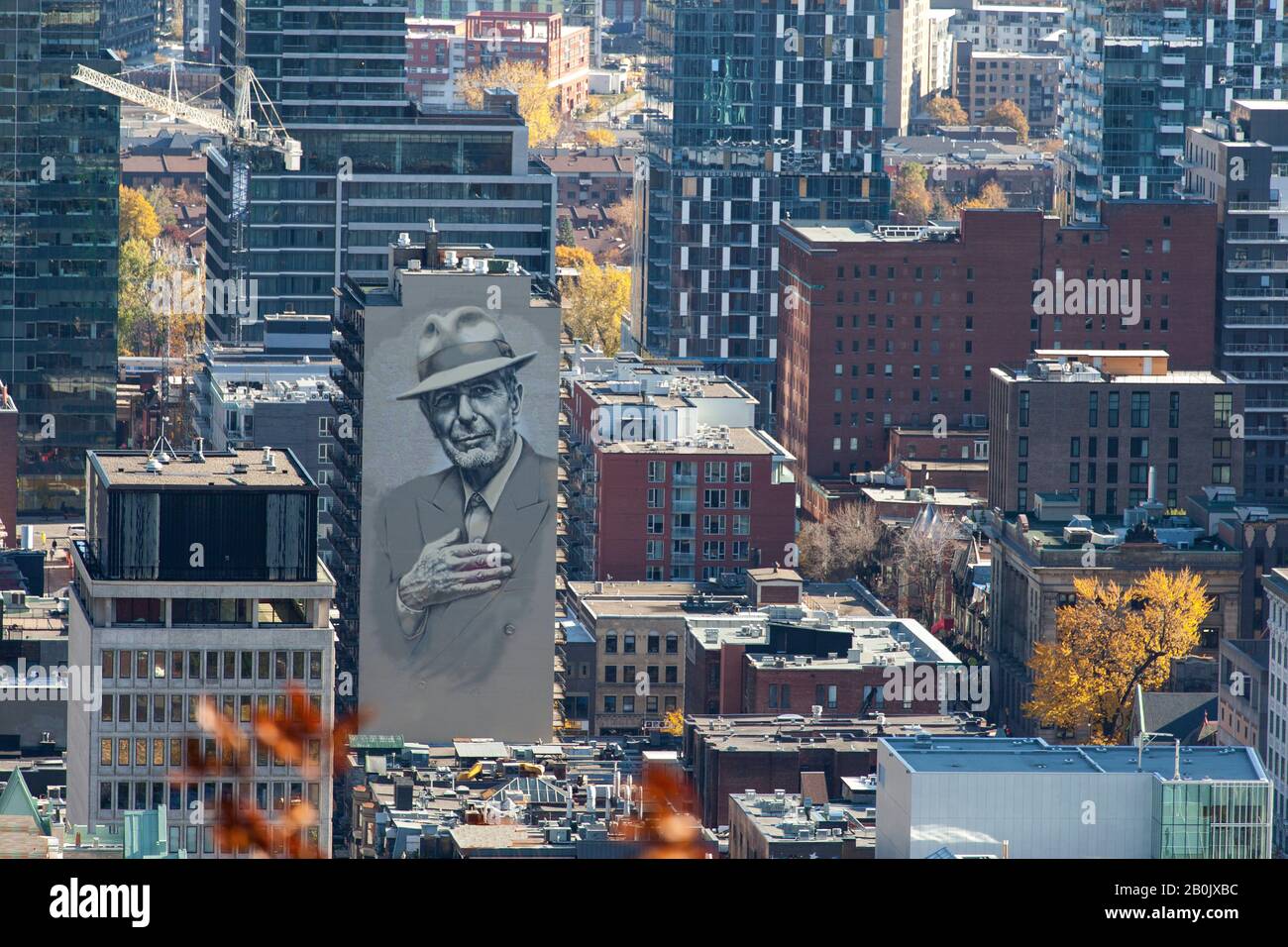 Montreal, Leonard-Cohen-Wandbild Stockfoto