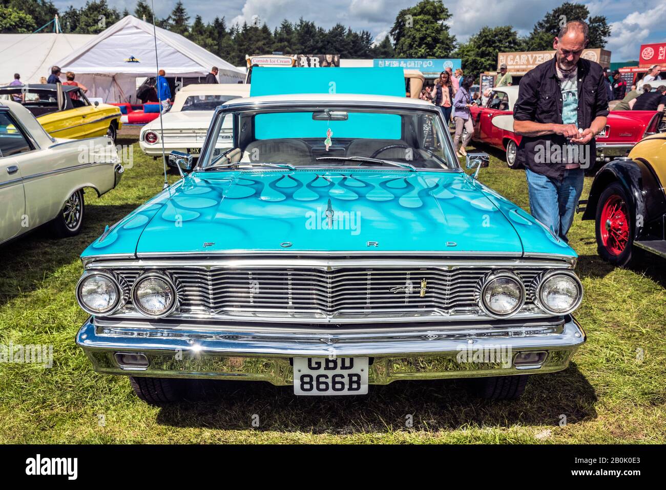 Amerikanische Oldtimer-Show UK Stockfoto