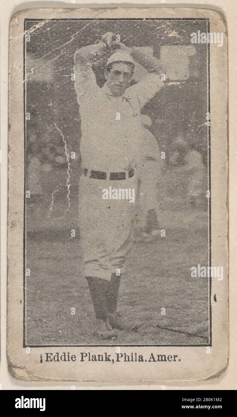 Eddie Plank, Philadelphia, American League, von den Baseballspielern Set (W500), CA. 198, Kommerzieller Fotolithograph, Blatt: 2 7/8 × 1 3/4 Zoll (7,3 × 4,4 cm Stockfoto