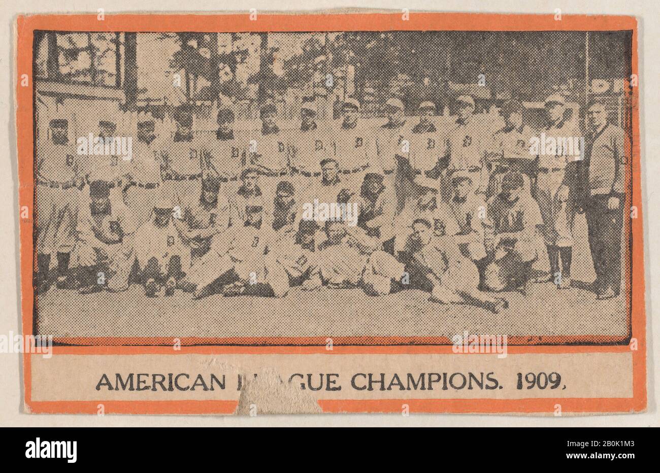 Teamporträt der American League Champions von den Baseball-Spielern (W500), 1910, Kommerzieller Fotolithograph, Blatt: 1 5/8 × 2 5/8 in. (4,2 × 6,6 cm Stockfoto