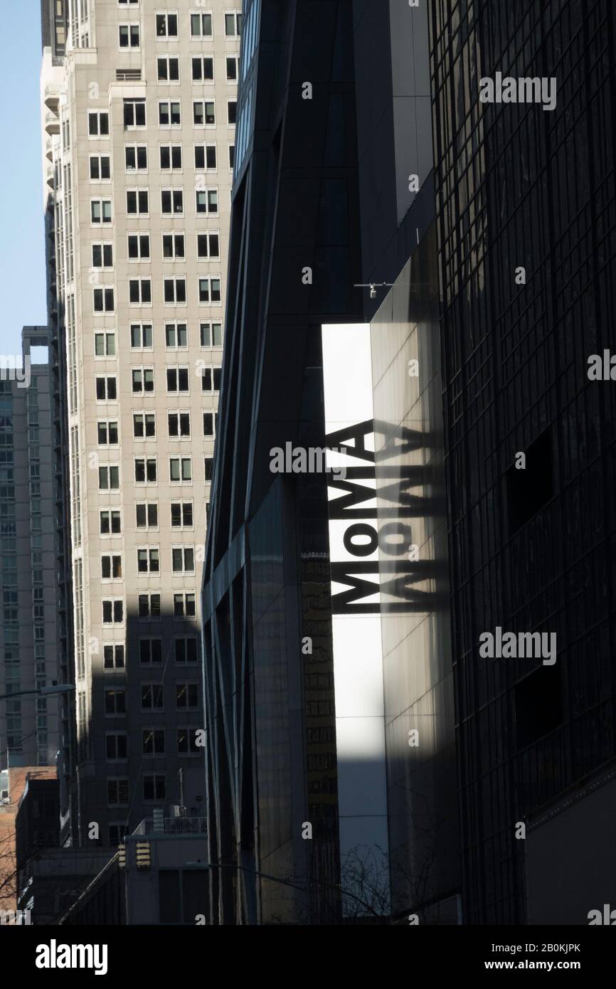 Museum of Modern Art Exterior, NYC Stockfoto