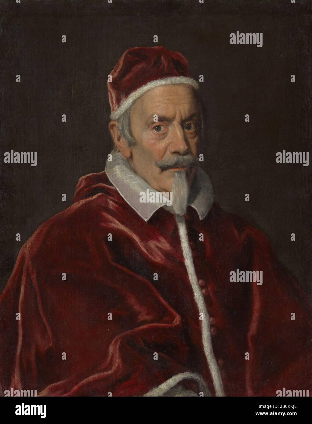 Giovanni Battista Gaulli (Il Baciccio), Papst Clement X (1590-1676), Giovanni Battista Gaulli (Il Baciccio) (Italienisch, Genua 1639-1709 Rom), Ca. 1670-71, Öl auf Leinwand, 30 1/2 × 24 1/4 Zoll (77,5 × 61,6 cm), Gemälde Stockfoto