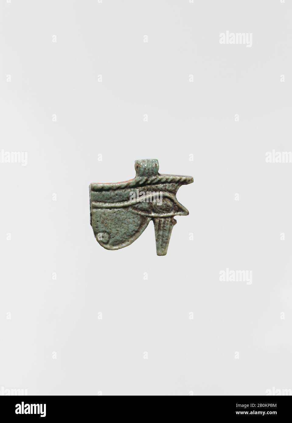 Wedjat Eye Amulet, Spätzeit, Datum 664-332 v. Chr., Aus Ägypten, Faience, L. 2 cm; W. 1,9 cm; Th. 0,4 cm Stockfoto