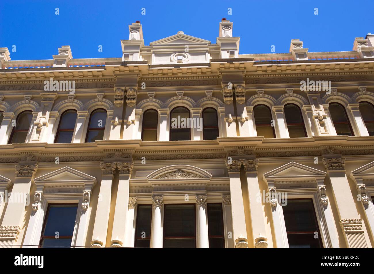 NEUSEELAND, WELLINGTON, INNENSTADT, STRASSENSZENE, GEBÄUDE AUS DEM JAHR 1885 Stockfoto