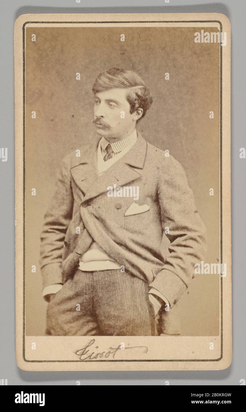 Robert Jefferson Bingham, James Tissot, Robert Jefferson Bingham (Britisch, aktives Frankreich, 18-70), 1861-1870, Albumen-Silberdruck, ca. 10,2 x 6,3 cm (4 x 2 1/2 Zoll), Fotos Stockfoto