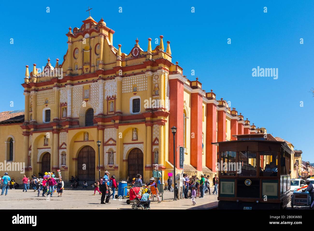 Kathedrale von San Cristobal, San Cristobal de Las Casas, Chiapas, Mexiko Stockfoto