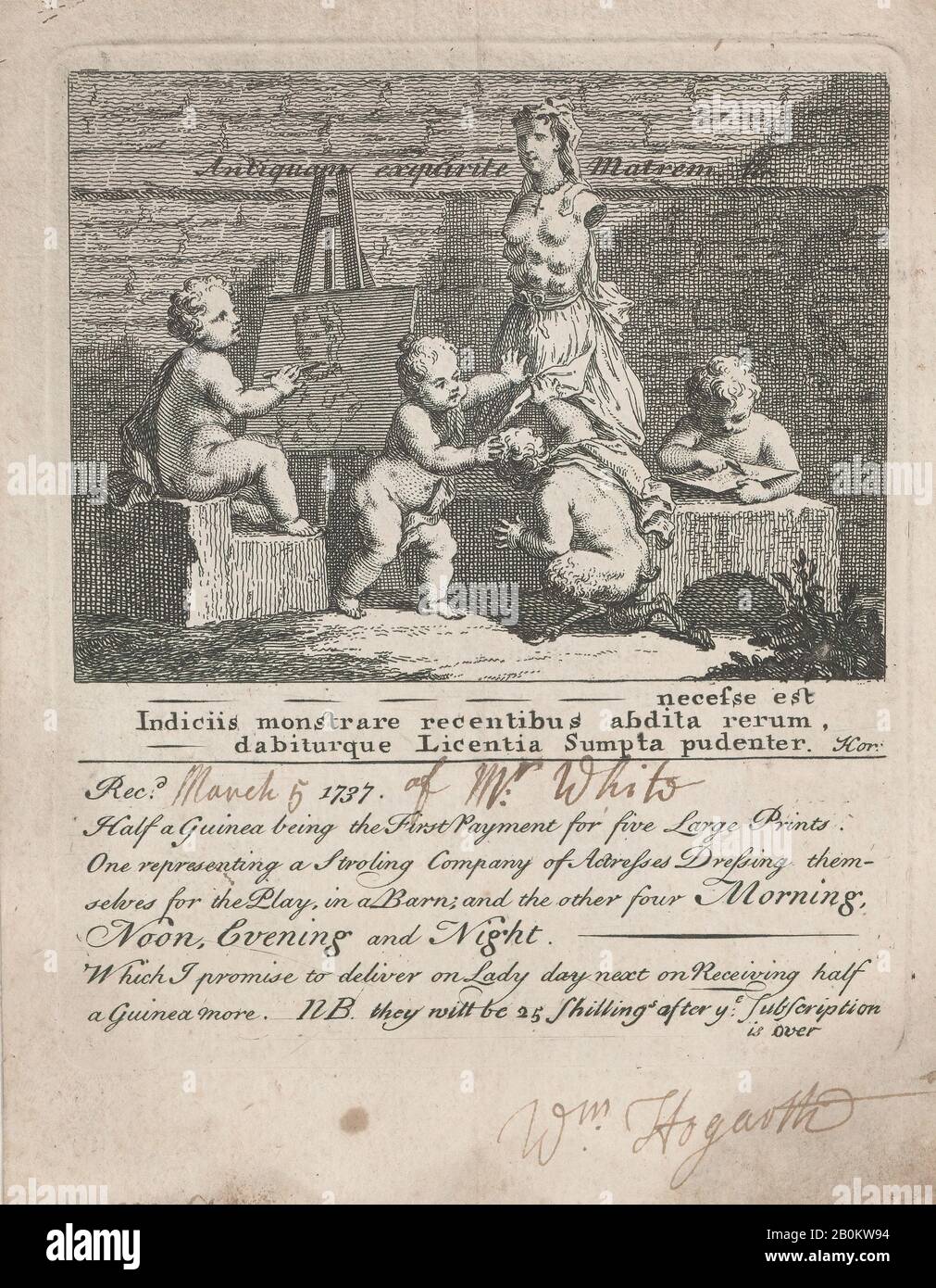 William Hogarth, Boys Peeping at Nature, William Hogarth (British, London 1697-1764 London), 1737, Radierung, Blatt: 6 15/16 × 5 7/16 in. (17,6 × 13,8 cm Stockfoto
