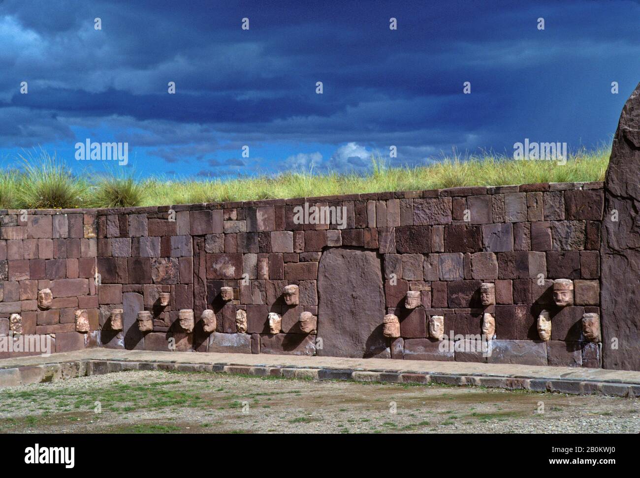 BOLIVIEN, TIWANKU, PRE-INCA-STANDORT IN DER NÄHE VON LA PAZ UND TITICACA-SEE Stockfoto