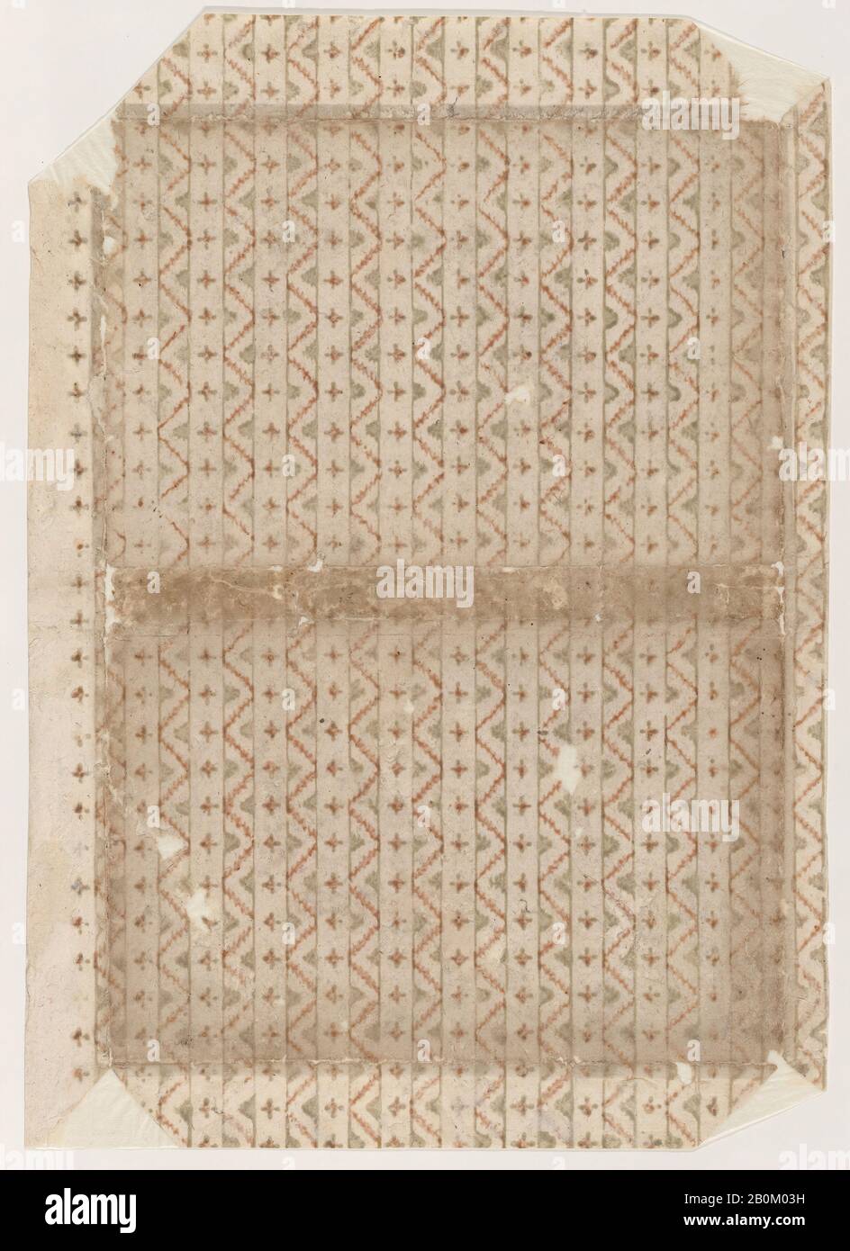 Anonym, Bucheinband mit Zickzackmuster, anonym, 19. Jahrhundert, 19. Jahrhundert, Reliefdruck (Holz oder Metall), Blatt: 9 3/16 Zoll × 13 Zoll (23,4 × 33 cm), Ausdrucke Stockfoto