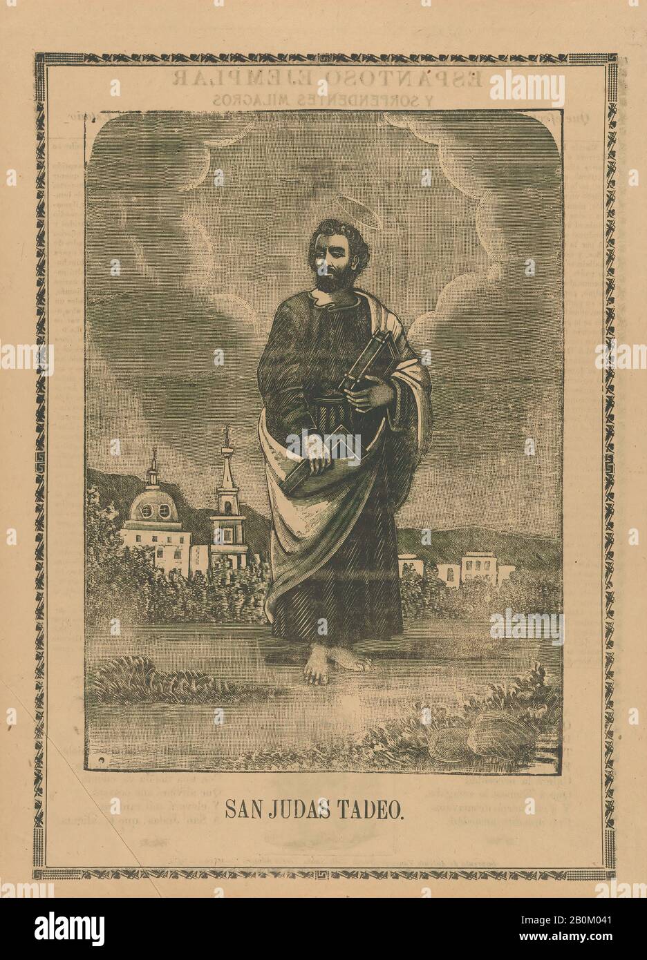 Anonym, Breitblatt mit den Heiligen Judas Thaddäus, Anonymous, 1905, Photorelief und Briefpresse, Blatt: 15 3/4 × 11 13 / 16 Zoll (40 × 30 cm), Ausdrucke Stockfoto