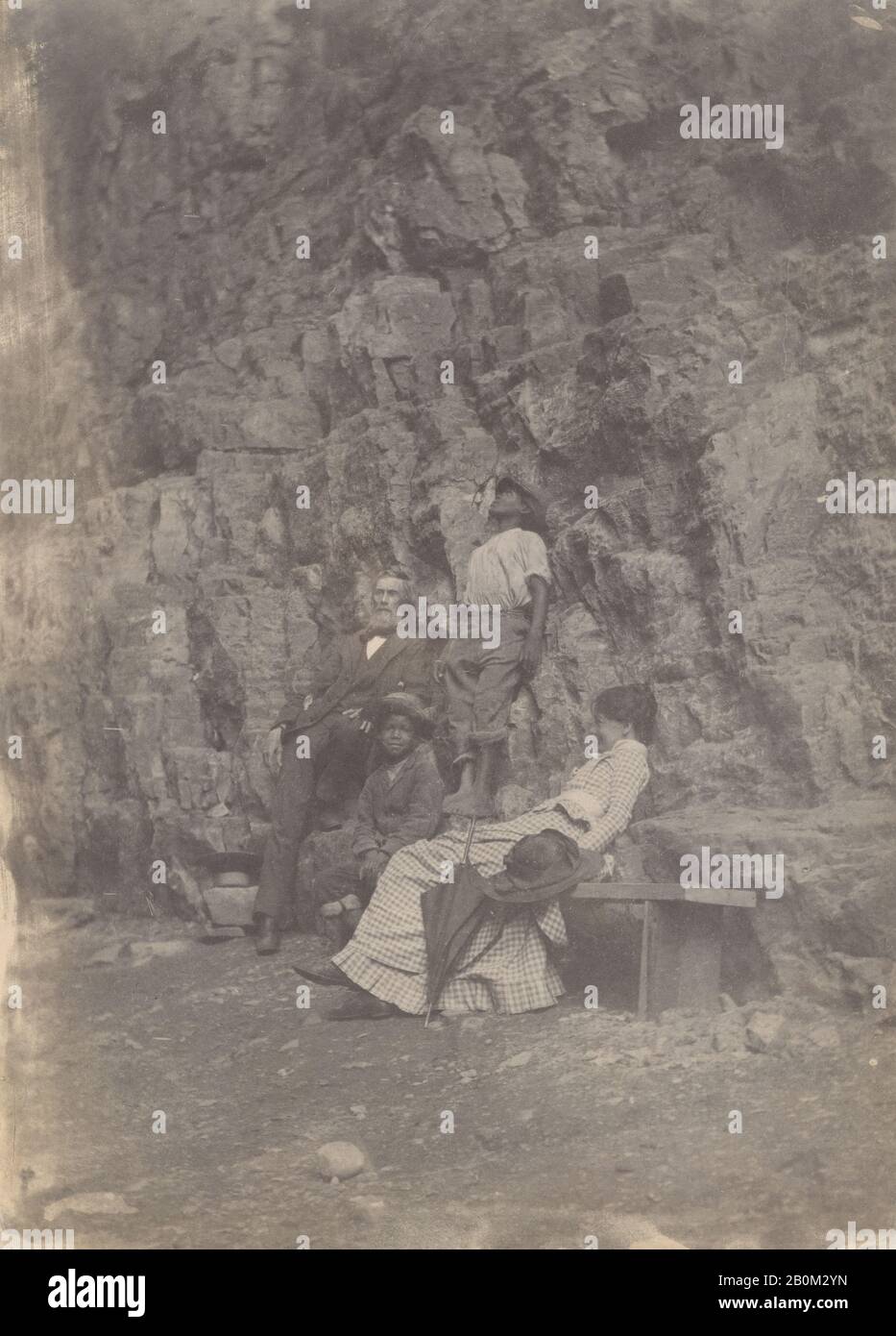 Zugeschrieben Thomas Eakins, [William H. Macdowell und Margaret Eakins in Saltville (oder Clinch Mountain), Virginia], Zugeschrieben Thomas Eakins (American, Philadelphia, Pennsylvania 1844-1916 Philadelphia, Pennsylvania), 1888-82, Platin-Druck, Bild: 27,4 x 20 cm (10 13 / 16 x 7 7/8 Zoll), unregelmäßige, Fotografien Stockfoto