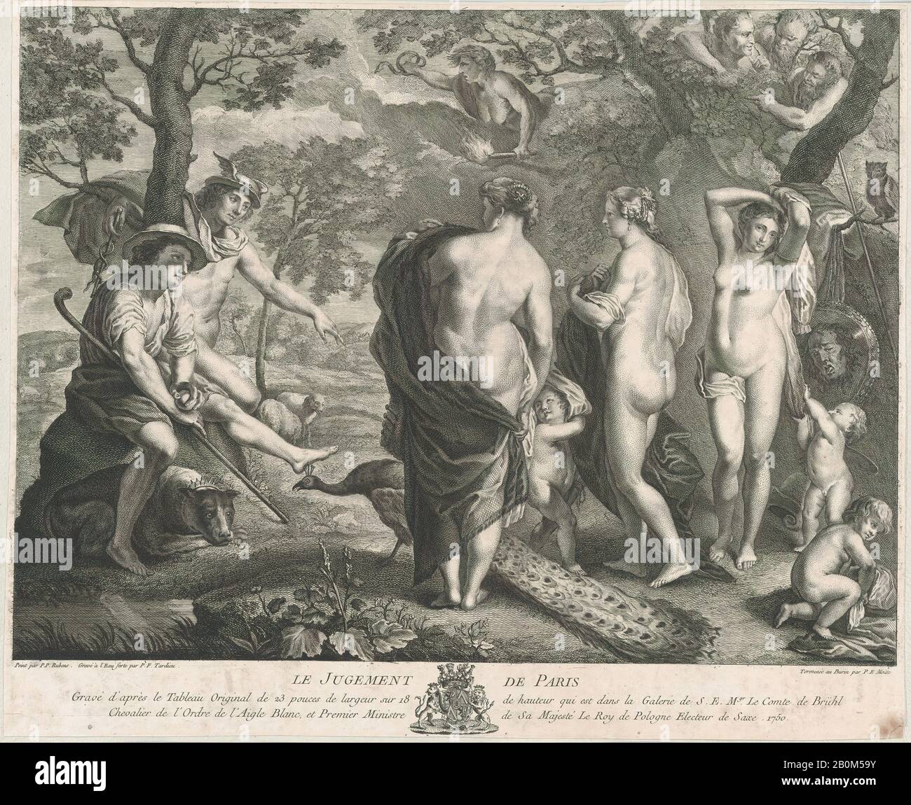 Pierre Etienne Moitte Das Urteil Von Paris Pierre Etienne Moitte Franzosisch Paris 1722 1780 Paris Nach Peter Paul Rubens Flamisch Siegen 1577 1640 Antwerpen 1750 Radierung Und Gravur Blatt Getrimmt 15 15 16 19 1 2 Zoll 40 5 49 5