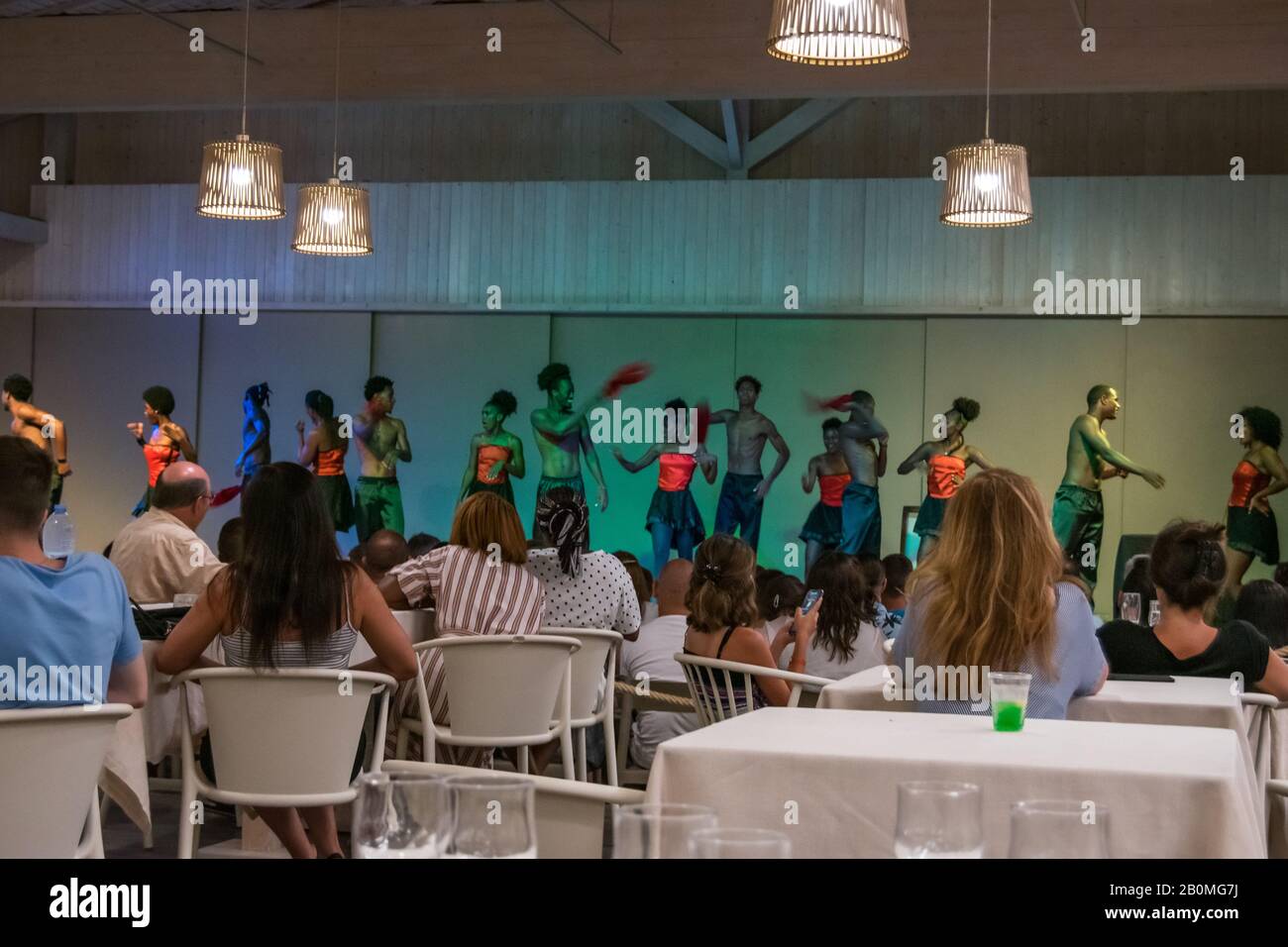 Hotel belorizonte cabo verde, ilha do sal Animationspersonal Stockfoto