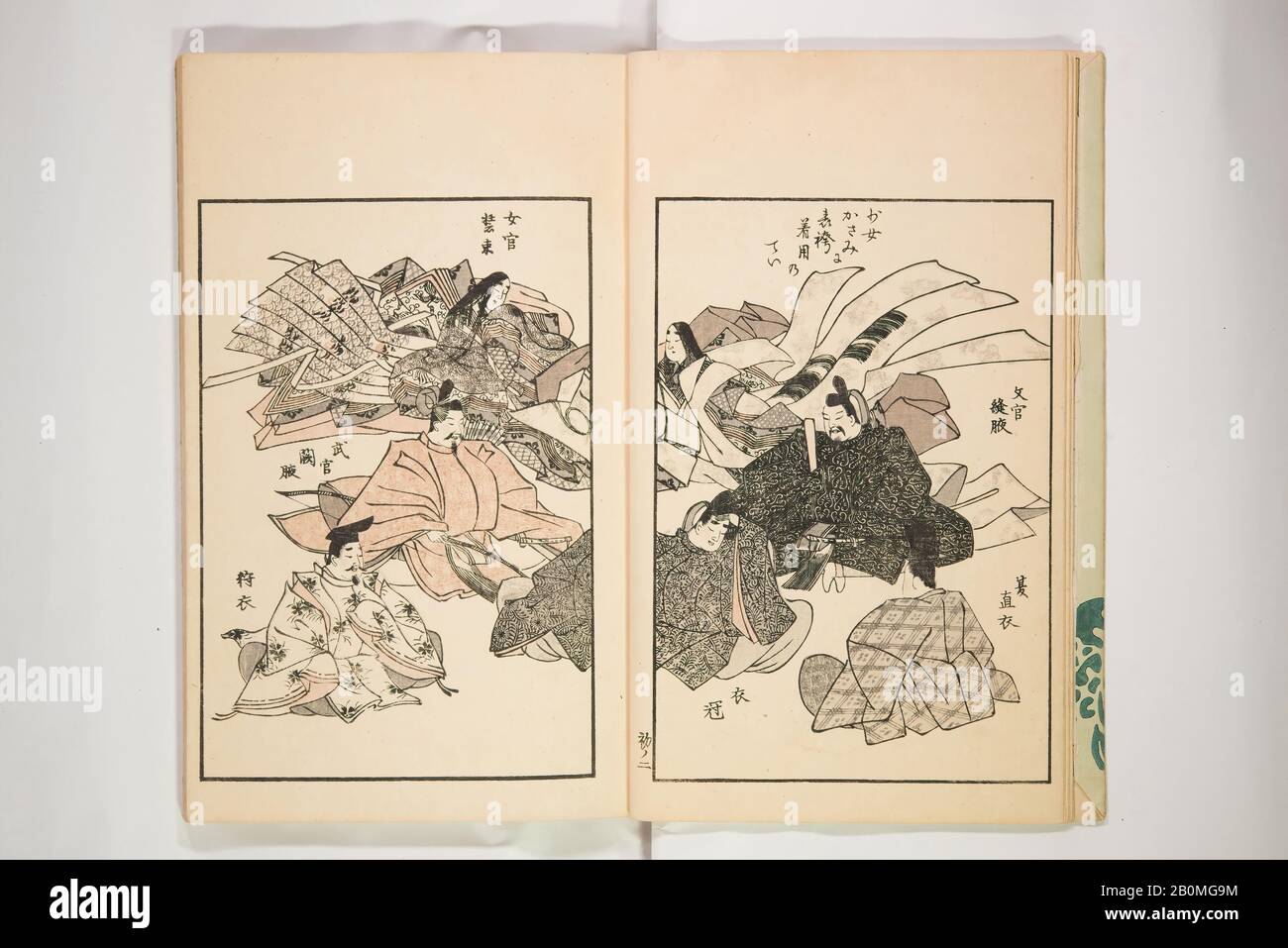 Chiyomigusa (Buch über Design), Japan, 1901, Japan, Drei Bände, Gesamt: 6 1/2 x 9 1/2 Zoll. (16,5 x 24,1 cm), Bildbände Stockfoto