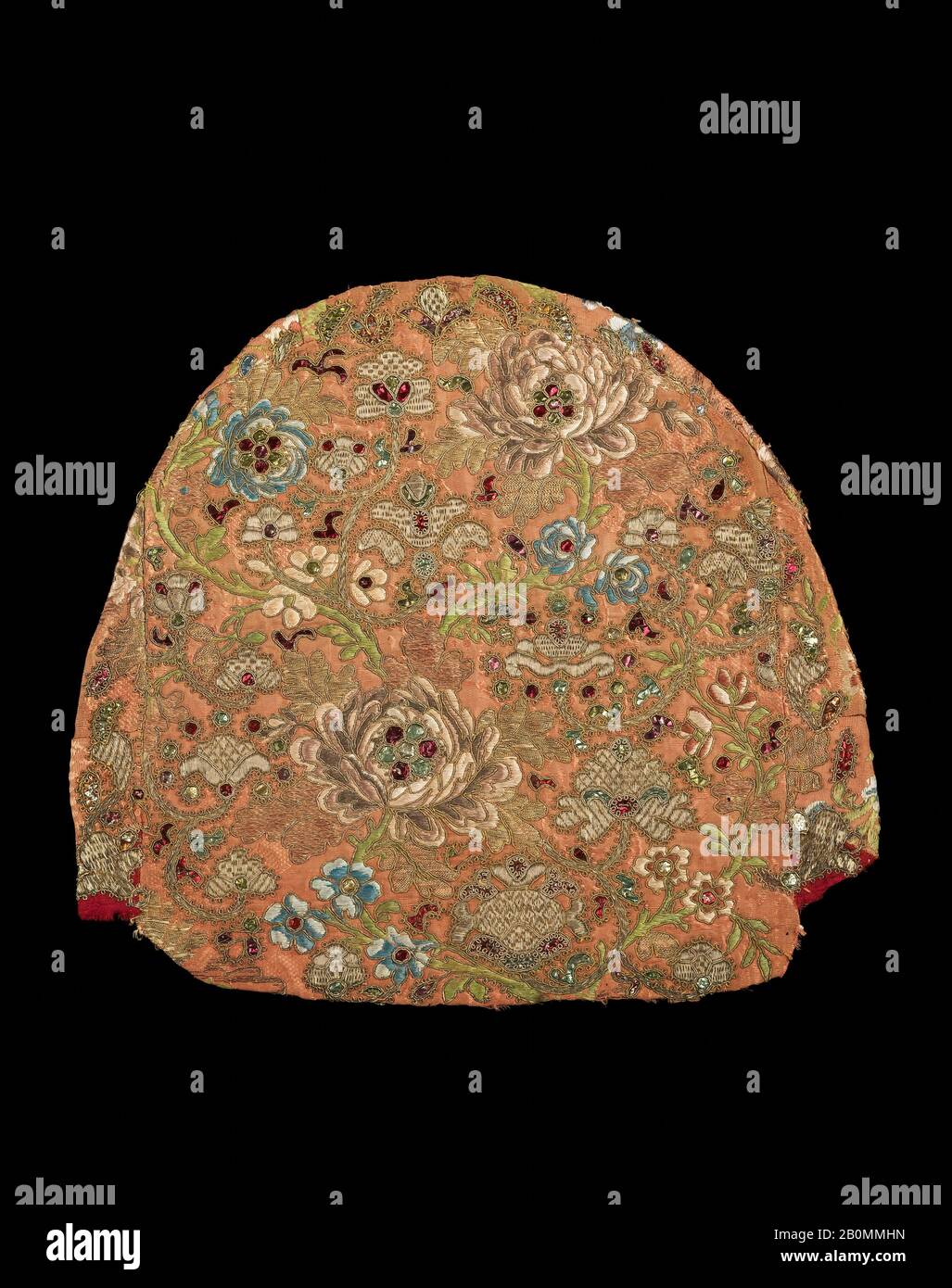 Headdress, Russisch, viertes Viertel des 18. Jahrhunderts, Russisch, Seide, Metall, Leinen Stockfoto