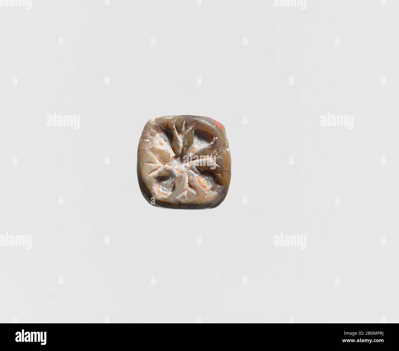 Seal, Minoan, Crete, Middle Minoan I, Date ca. 2000-1800 v. Chr., Minoan, Crete, Serpentin (verbrannt), Andere: 7/16 x 1/2 Zoll. (1,1 x 1,2 cm), Gems Stockfoto