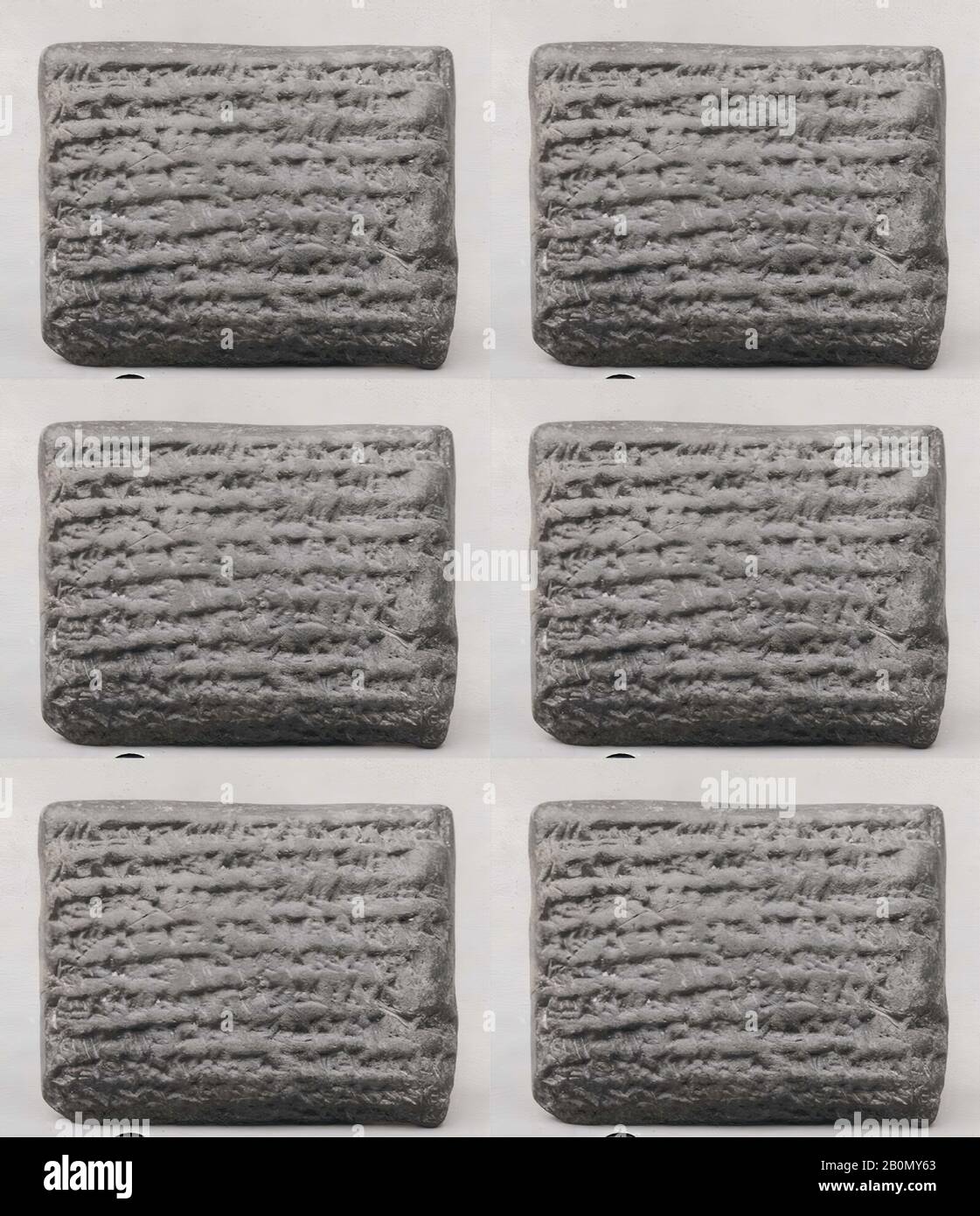 Cuneiform Tablette: Slave-Verkauf, Egibi-Archiv, Achämenid, Achämenid, Date ca. 524 v. Chr., Mesopotamien, Babylon (moderne Hillah), Achämenid, Clay, 4,4 x 5,7 x 1,7 cm (1 3/4 x 2 1/4 x 5/8 in.), Clay-Tablets-Beschriftet Stockfoto